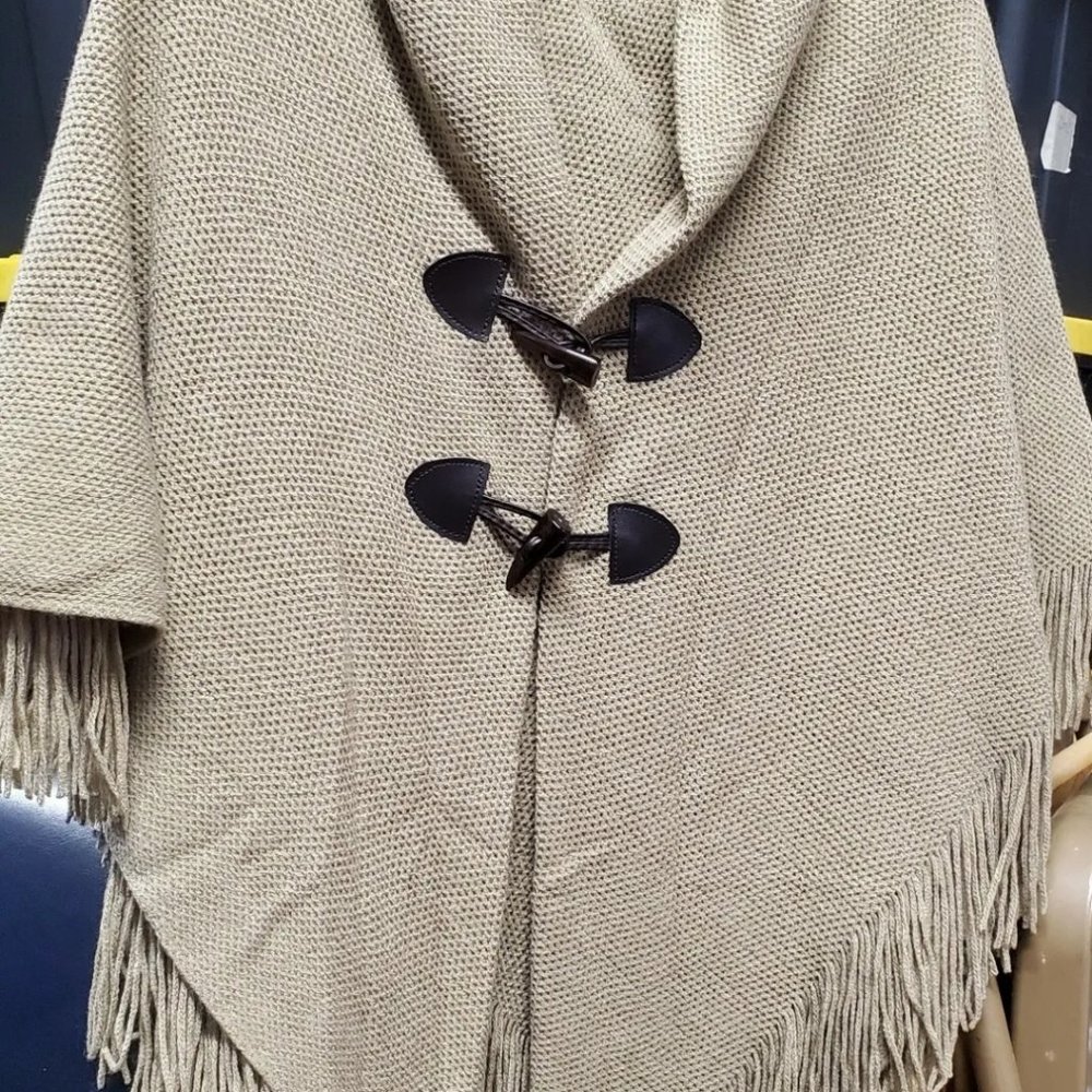 Beige Fringed Shaw